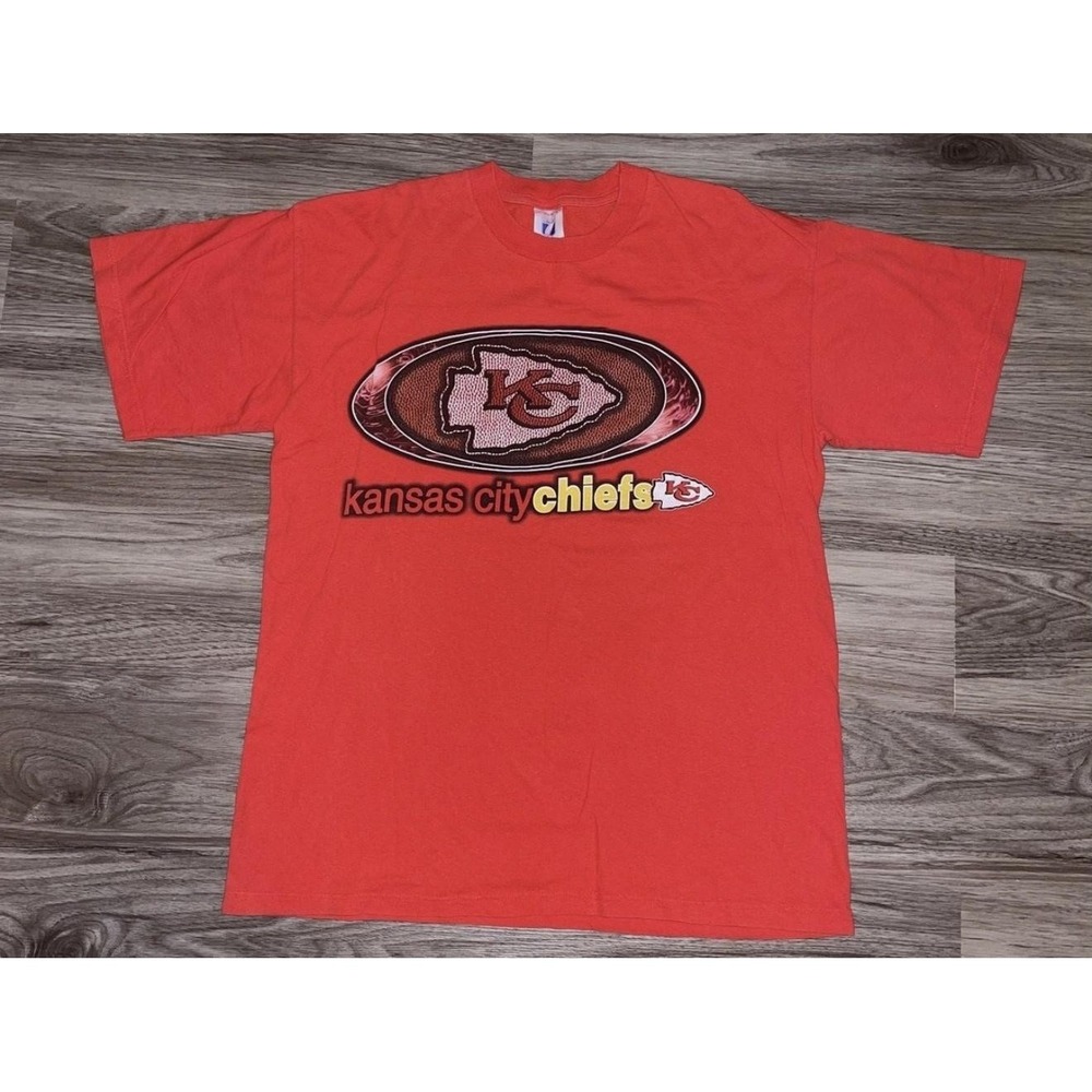 Vintage Kansas City Chiefs Shirt Mens Large Red Graphic NFL Football Logo 7 90s
